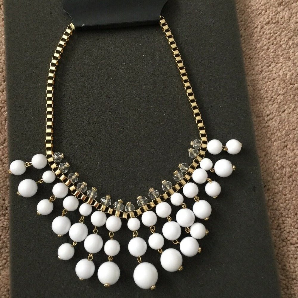 White Beaded Multi-Strand 16.5-18.5"